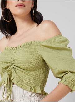 Jovonna London Bardot Balloon Sleeve Top  - Image 3
