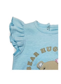 BabyShoora Baby Girls Playsuit with Shoulder Frills  - Image 2