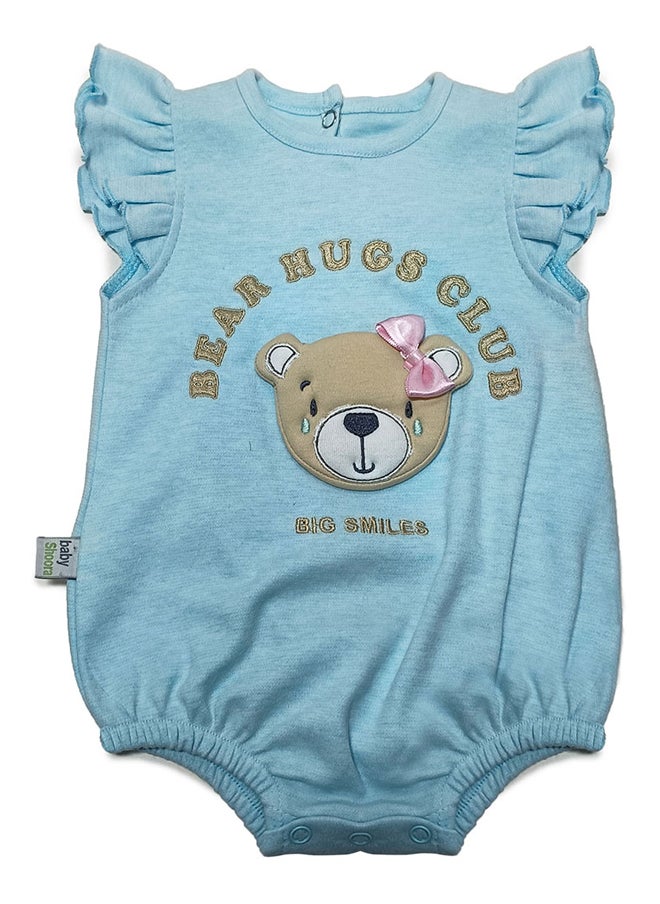 BabyShoora Baby Girls Playsuit with Shoulder Frills  - Image 1