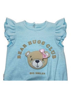 BabyShoora Baby Girls Playsuit with Shoulder Frills  - Image 3