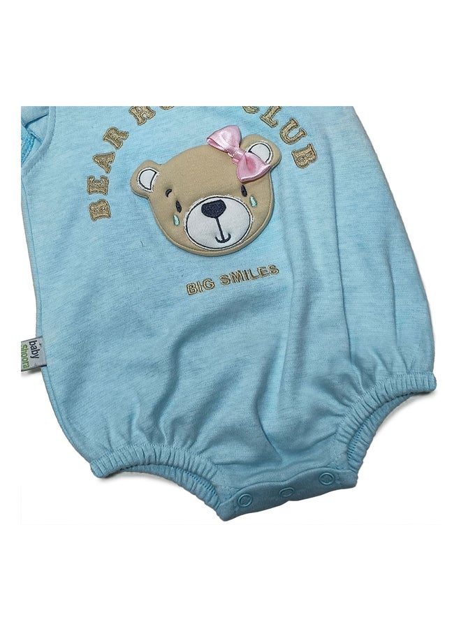 BabyShoora Baby Girls Playsuit with Shoulder Frills  - Image 4