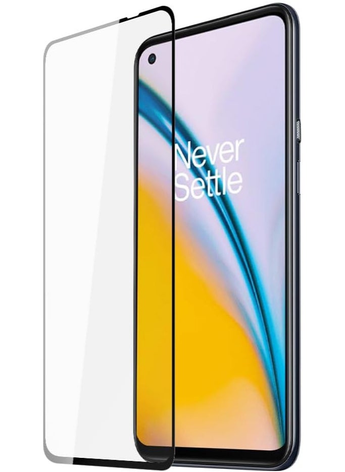 DUX DUCIS - DUX DUCIS 9D Tempered Glass Screen Protector, Designed for OnePlus Nord 2 5G/Nord 2T 5G, Medium Alumina Glass Film Full Glue HD Clear Phone Screen Protector - Black - Image 1