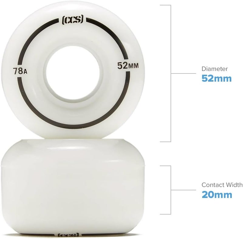 CCS [] Cruiser Skateboard Wheels | Professional Grade | Polyurethane | 78A Durometer | Sizes 52mm, 54mm, & 57mm | Set of 4 - Image 3