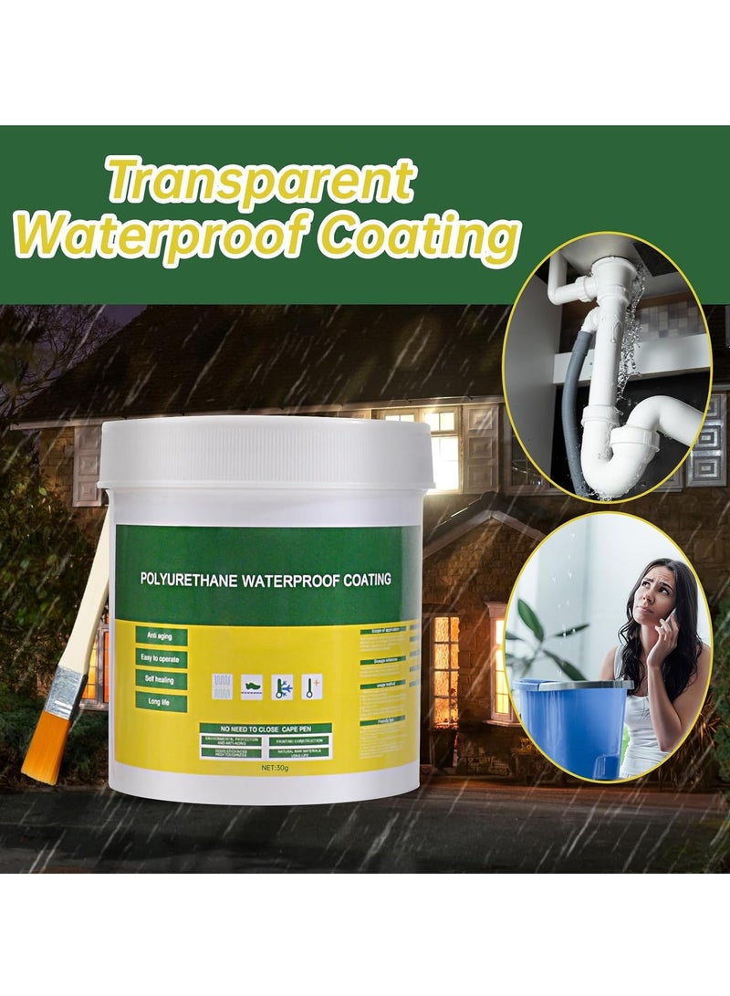 إيلهو عامل مقاوم للماء غير مرئي 100 جرام، عامل مضاد للتسرب مقاوم للماء، لاصق مانع تسرب السقف، ختم غير مرئي مقاوم للماء، طلاء معجون مانع للتسرب لا يتسرب من الطوب للحمام والمطبخ - Image 2