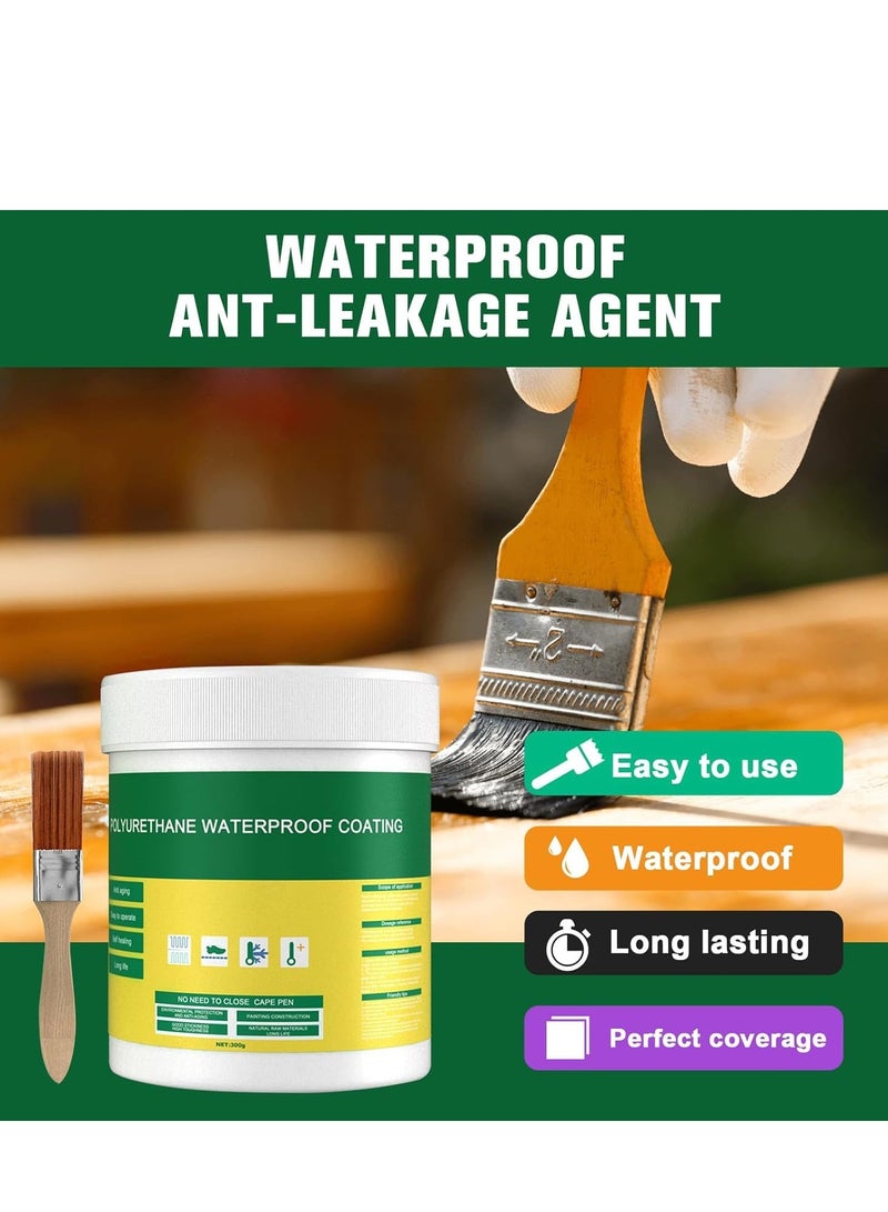 إيلهو عامل مقاوم للماء غير مرئي 100 جرام، عامل مضاد للتسرب مقاوم للماء، لاصق مانع تسرب السقف، ختم غير مرئي مقاوم للماء، طلاء معجون مانع للتسرب لا يتسرب من الطوب للحمام والمطبخ - Image 4