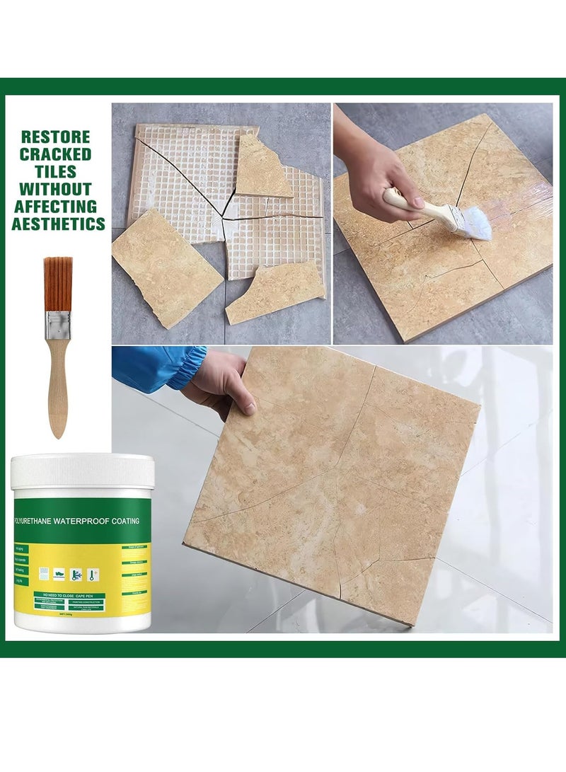 إيلهو عامل مقاوم للماء غير مرئي 100 جرام، عامل مضاد للتسرب مقاوم للماء، لاصق مانع تسرب السقف، ختم غير مرئي مقاوم للماء، طلاء معجون مانع للتسرب لا يتسرب من الطوب للحمام والمطبخ - Image 5