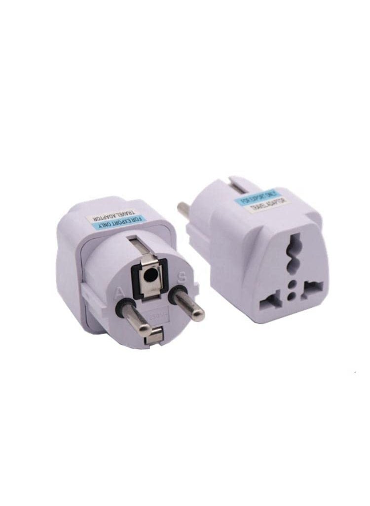 fdealz fdealz 5 Pieces Universal Plug Adapter Eu to AU US UK 2 Pin EU Europe Plug AC 250V Power Travel Adapter 2 Pin Round to 3 Pin Conversion Plug for Germany France Europe India  - Image 2
