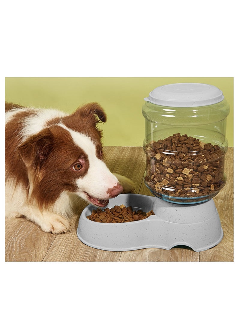 2-Piece Set of Pet Food Containers, Pet Dry Food Dispensers, Dog Food Bowls, Cat Drinkers, Kitten Feeders and Drinkers (Gray) - Image 5