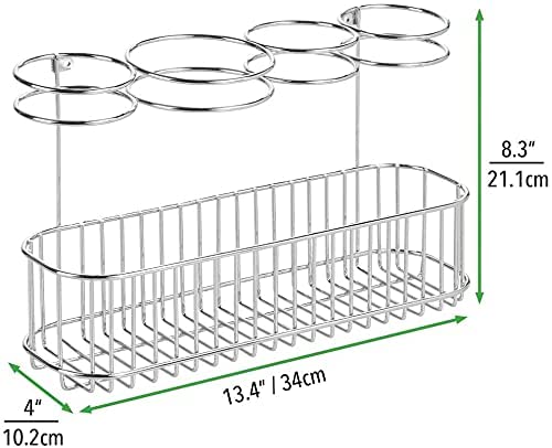 Generic Indian Decor 31159 Hair Dryer Holder Bathroom Hair Straightener and Blow Dryer Storage Metal Hanging Basket for Heated Appliances Chrome  - Image 5