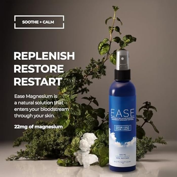 Activation Ease Magnesium Spray | 250 ml | Dead Sea Magnesium Chloride | Fast-Absorbing Topical Spray for Natural Balance and Relaxation - Image 2