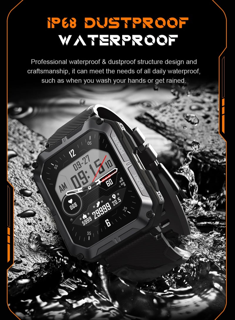 RollsTimi  Smart Watch for Men Military Sports Smartwatch with Bluetooth Call IP68 1.83 inch Fitness Tracker  - Image 5