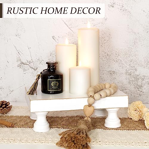 EOSAHR Decorative Wood Riser for Home Decor : Farmhouse Pedestal Stand for Display and Rustic Soap Holder for Sink Organizer - Retro Display Tray for Your Home, Livingroom, Bathroom,and Kitchen - Image 4