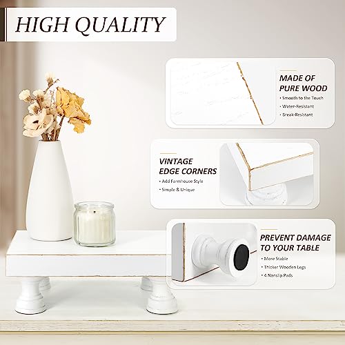 EOSAHR Decorative Wood Riser for Home Decor : Farmhouse Pedestal Stand for Display and Rustic Soap Holder for Sink Organizer - Retro Display Tray for Your Home, Livingroom, Bathroom,and Kitchen - Image 5