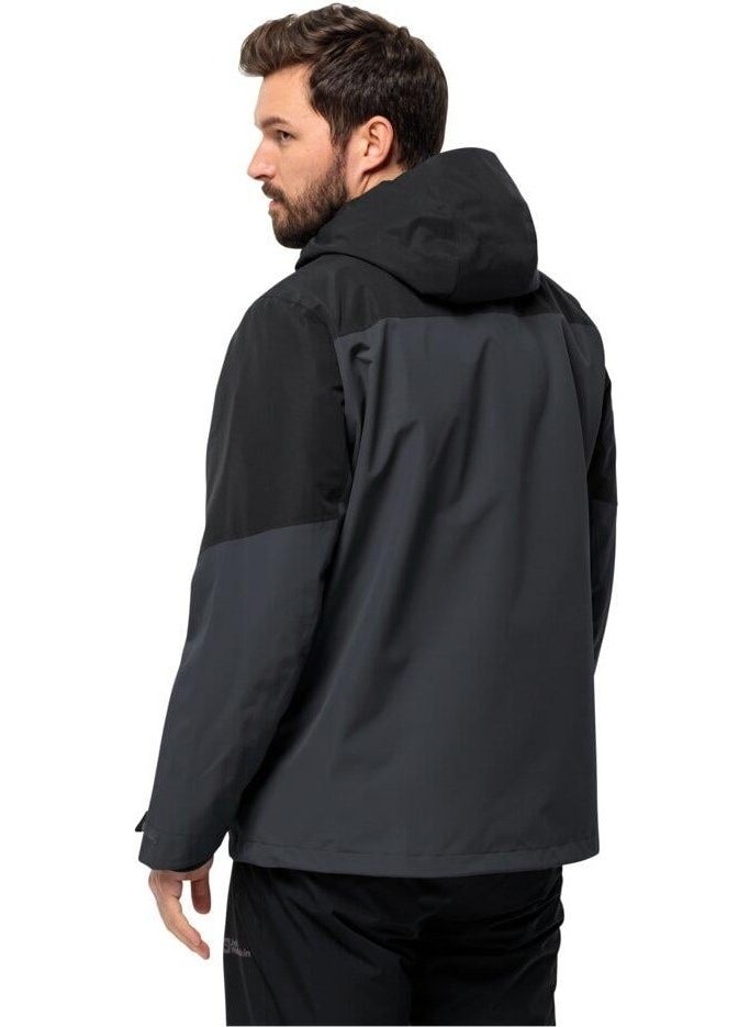 Jack Wolfskin Glaabach 3IN1 JKT M Men's Outdoor Jacket 1115291-6001 Black  - Image 2
