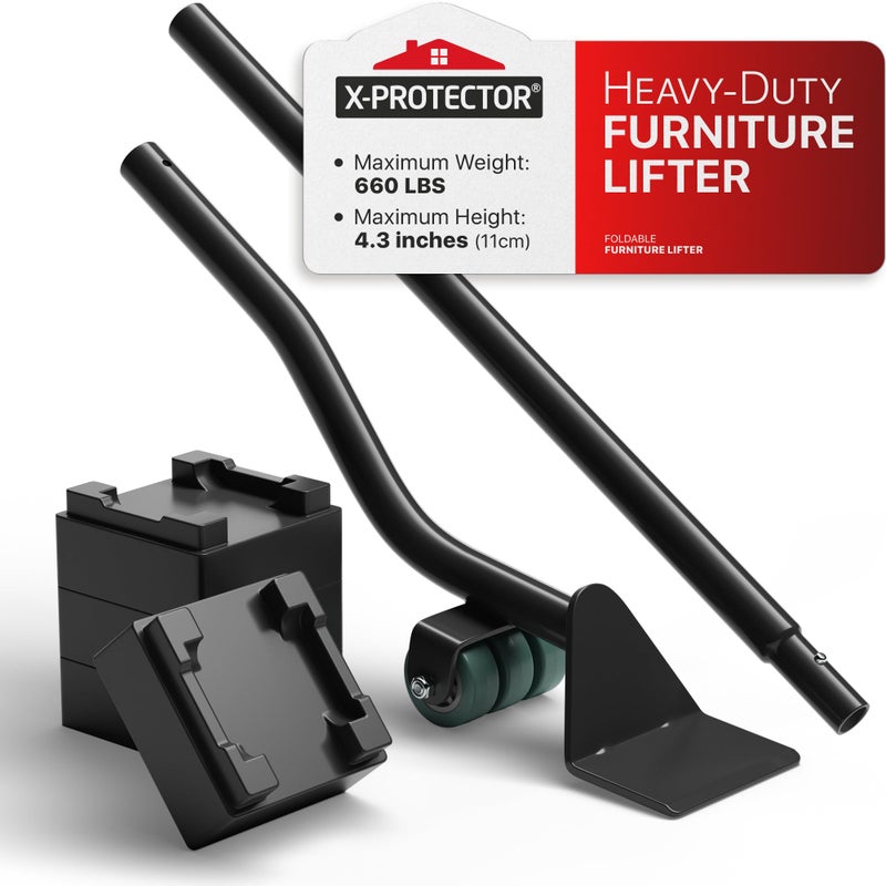 X-Protector XProtector Furniture Lifter Tool Premium Furniture Jack Lifting Tool to Lift Furniture Easily Appliance Lifter with 43 Adjustable Height Ideal Jack to Lift Furniture Easily with No Effort - Image 2