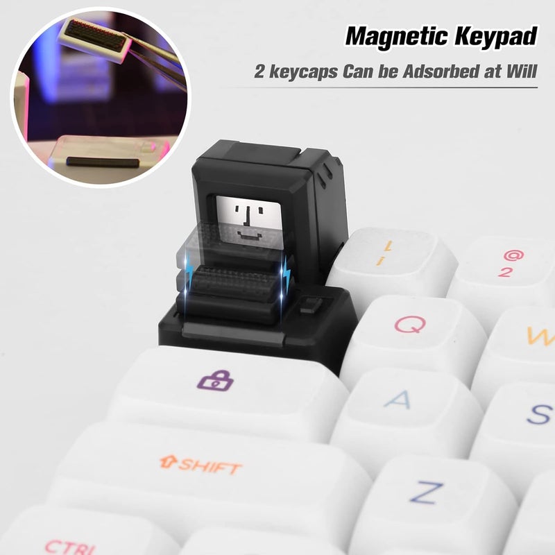 KASTWAVE Custom Keycaps for Esc Key and Tab Key - Magnetic Light Transmission Keycaps - Classic Retro Mechanical Backlit Keyboard Esc Tab Keycap for GK61 GK64 SK87 GH60 PC Gamer ect Most Keyboard(Black) - Image 5