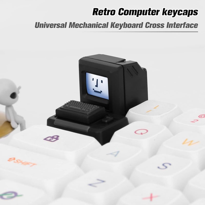 KASTWAVE Custom Keycaps for Esc Key and Tab Key - Magnetic Light Transmission Keycaps - Classic Retro Mechanical Backlit Keyboard Esc Tab Keycap for GK61 GK64 SK87 GH60 PC Gamer ect Most Keyboard(Black) - Image 2
