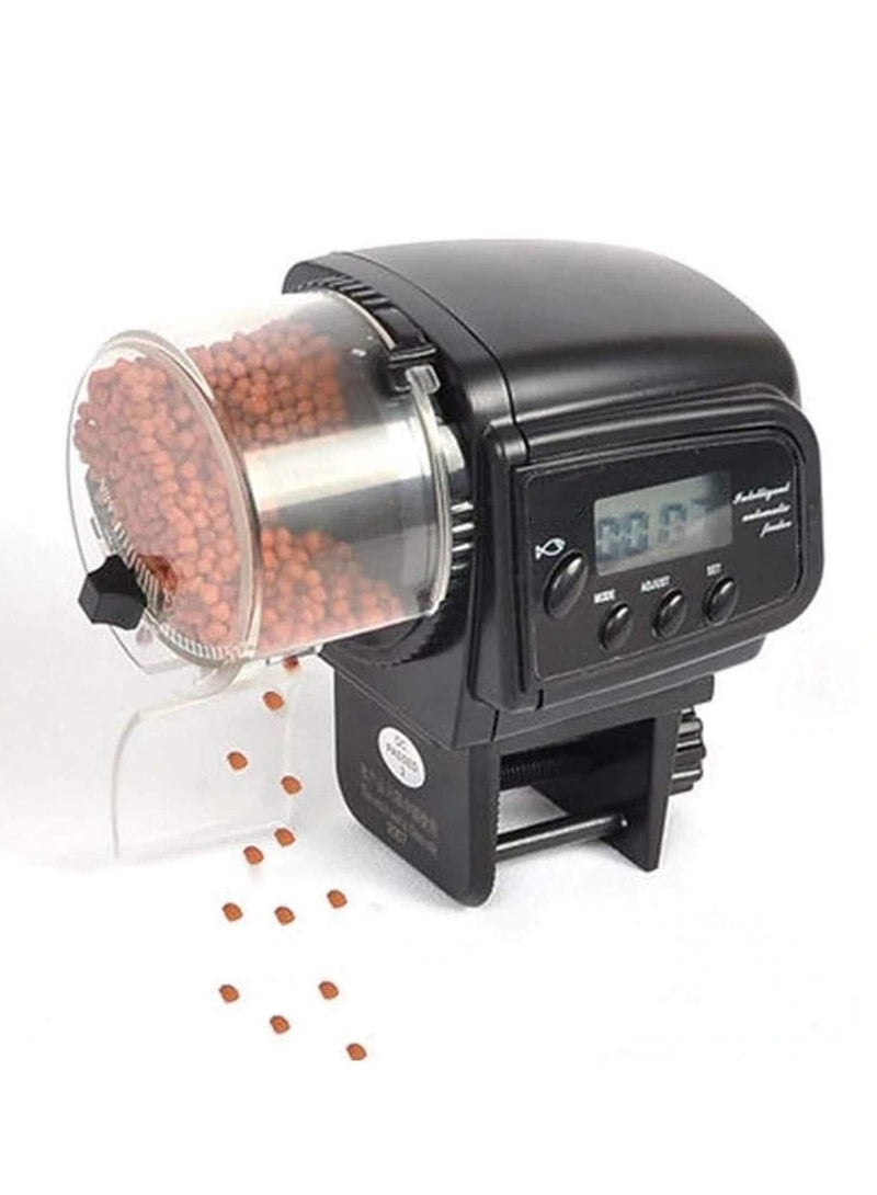 Automatic Fish Feeder 1.1 inch LCD screen Aquarium Tank Auto Fish Timed Feeder/Adjustable Fish Food Dispenser/Auto Fish Food Timer Feeder for Vacation Weekend - Image 2