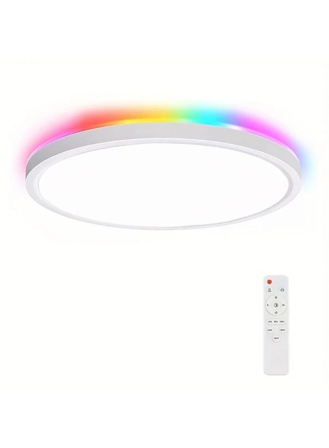 1pc 11 Inch 24W RGB LED Recessed Ceiling Light with Remote Control for Home - Image 1