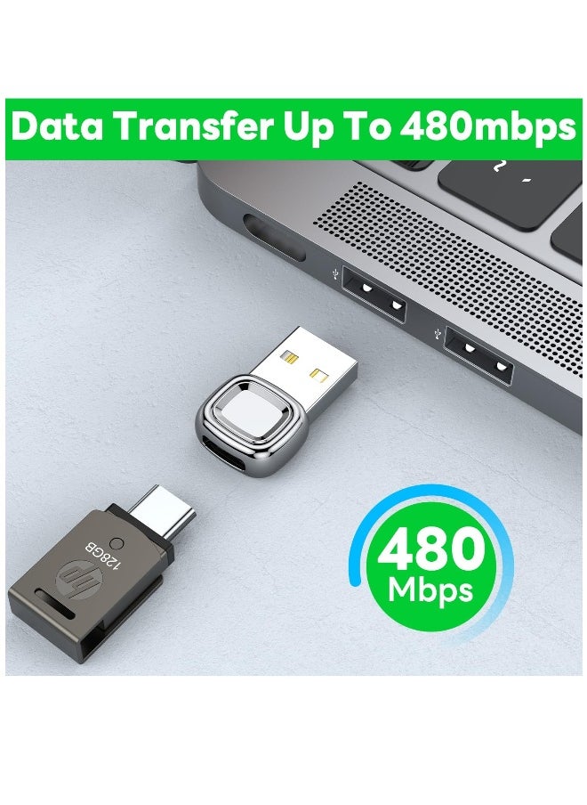 ماركة غير محددة محول USB إلى C حزمة من قطعتين لساعات آبل وآيفون وآيباد إير وسامسونغ جالكسي S23 S22 فضي  - Image 4