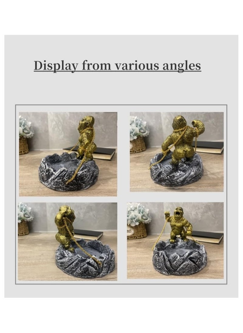 general Gorilla Statue Office Decor, Cool Sculptures and Candy Bowls, Quirky Gifts for Coffee Table Decor, Shelf Decor, Living Room Decoration - Image 3