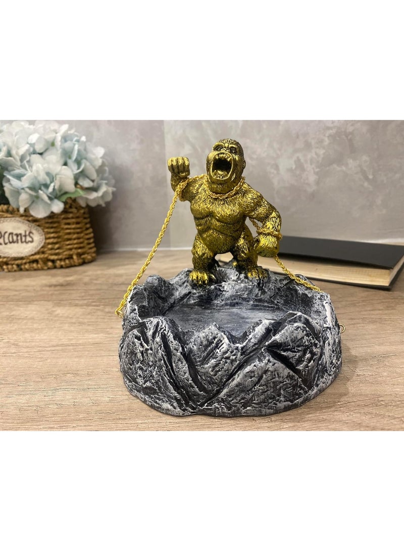 general Gorilla Statue Office Decor, Cool Sculptures and Candy Bowls, Quirky Gifts for Coffee Table Decor, Shelf Decor, Living Room Decoration - Image 5