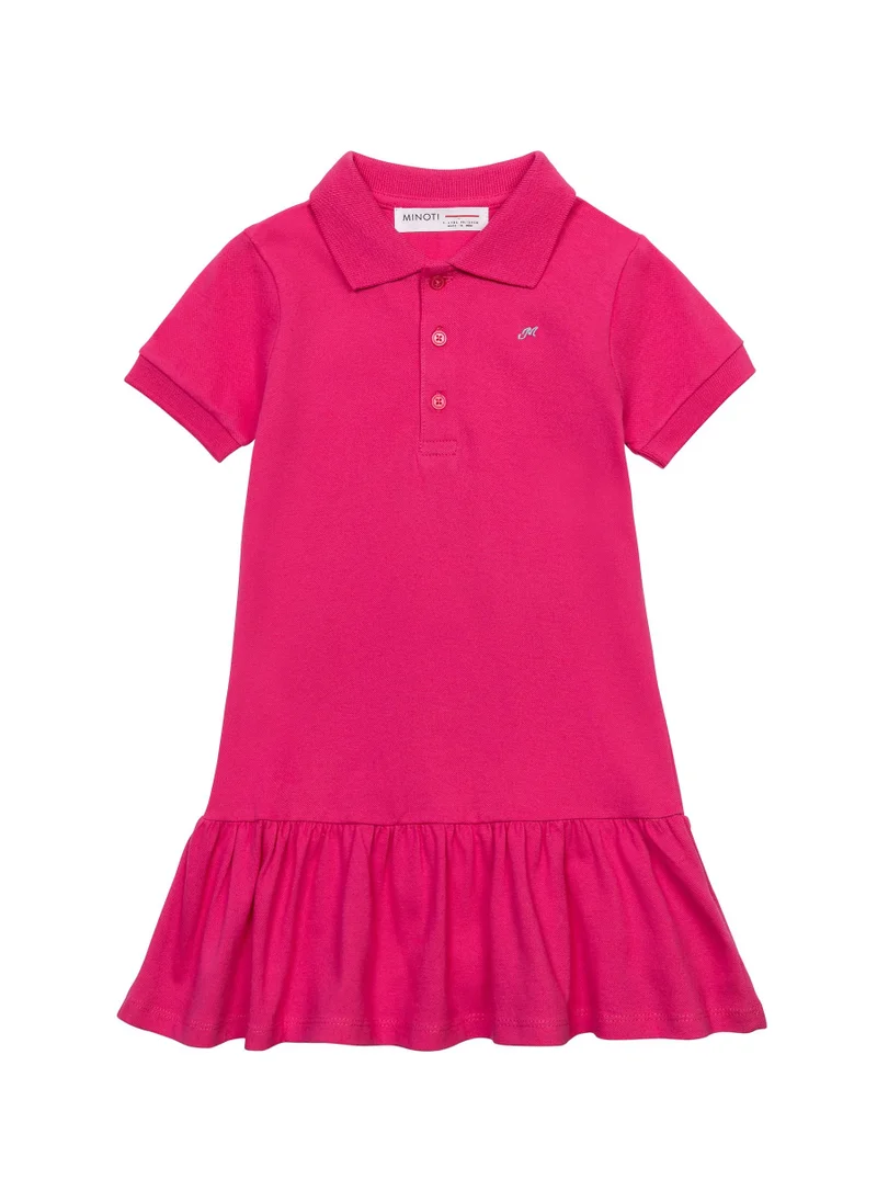مينوتي Kids Girls Polo dress with a frill