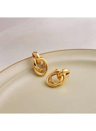European And American Style Golden Circle Geometric Twisted Multi-layer Twist Earrings Niche Design Sense Fashion All-match Earrings - pzsku/ZE8E2F1B66D04884DA9C5Z/45/_/1733820007/3b5e096c-a7de-4f93-bf5d-904c15da0523