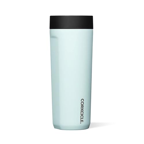 Corkcicle Commuter Cup Travel Mug Insulated Coffee Mug with Lid Keeps Drinks Cold 18 Hours 360 SpillProof Sip Lid Holiday Gift Great for Gifting Warmth 17 oz Powder Blue - Image 1