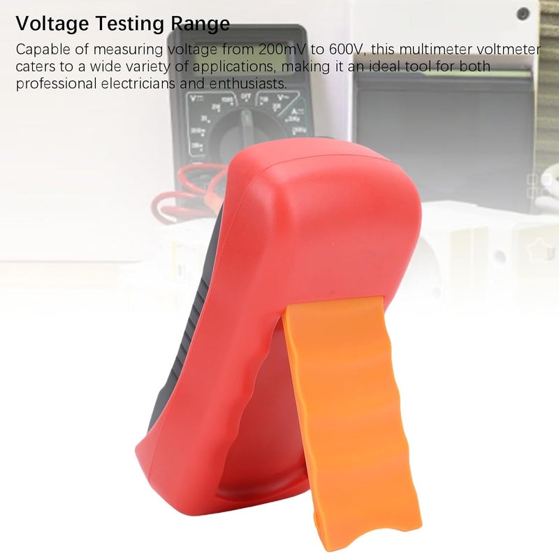 AC and DC Voltage Testing Multimeter - Digital Voltmeter (200mV to 600V) - with Backlit LCD Display and Protective Case - Portable Electrical Tester for Diagnostics. - Image 2