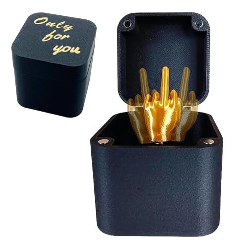 PETBSNVB Middle Finger in A Box Gifts for Men Gag Gifts Funny Gifts Mens Birthday Gift Ideas Quirky Joke Prank Gifts for Men Pranks for Adults Mens Gifts for Birthday Unique - Image 1
