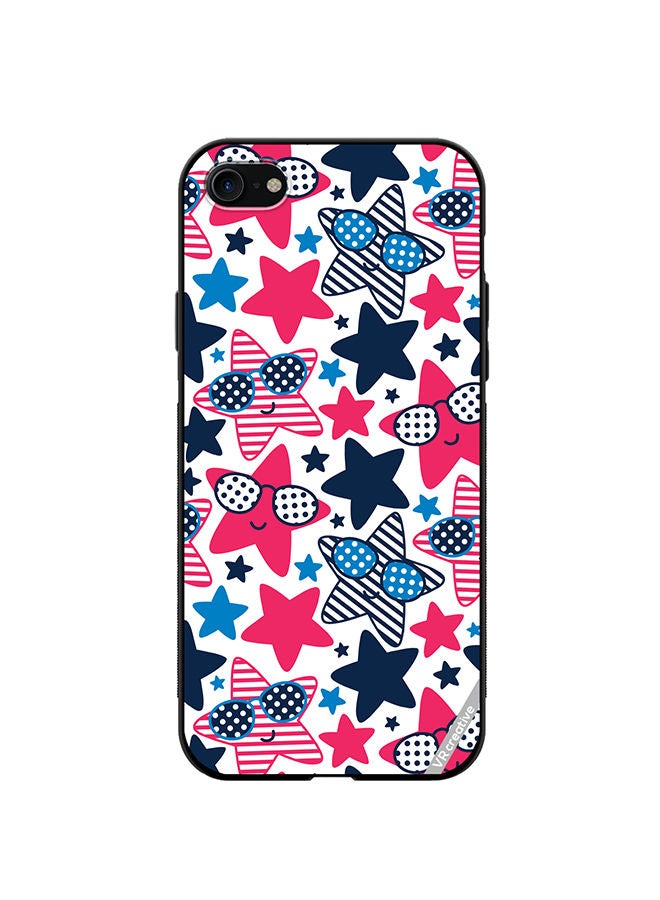 VR CREATIVE Protective Case Cover For Apple iPhone SE (2022) Star Pattern Vector Design Multicolour - Image 1