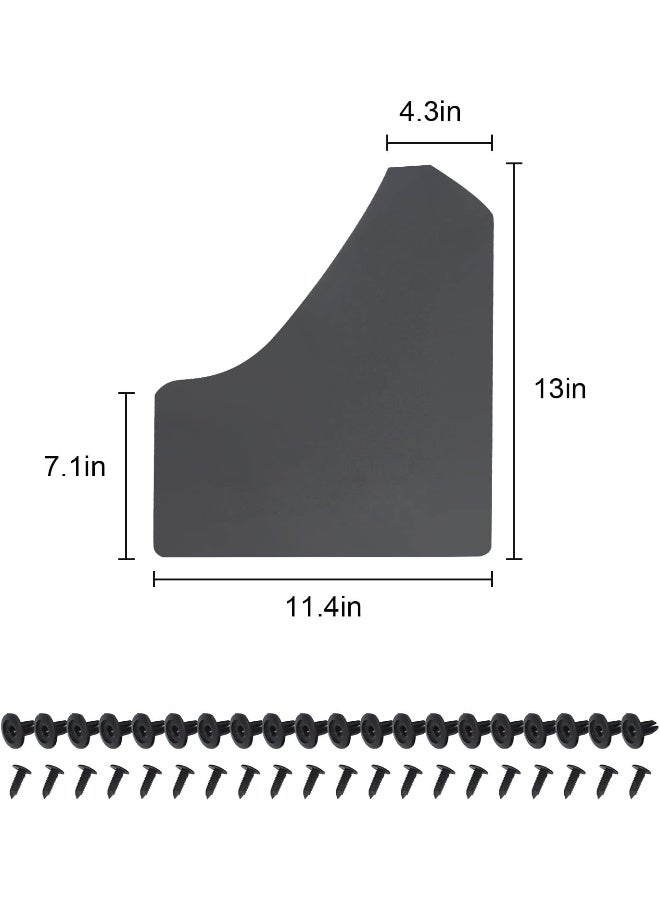 SUNPIE Universal Fit Black Car Mud Flaps with Fastener Clips (4 Pack) - Image 3