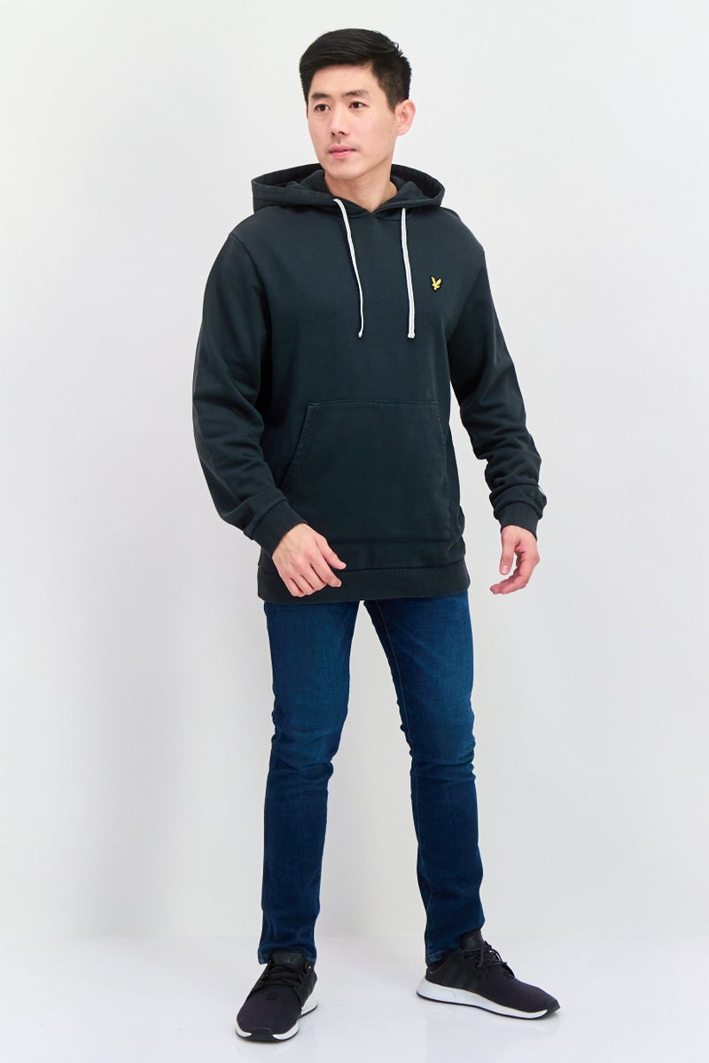 Lyle & Scott Men Hoodie Long Sleeve Brand Logo Sweatshirt, Black  - Image 2