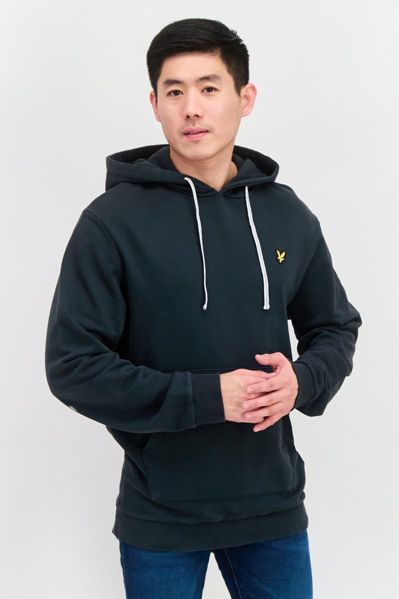 Lyle & Scott Men Hoodie Long Sleeve Brand Logo Sweatshirt, Black  - Image 1