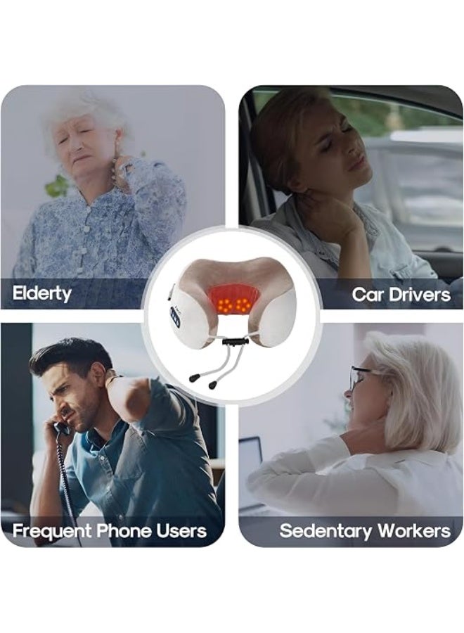Heating Massage Pillow with Smart Modes, Wireless Neck and Back Massager, Portable Relaxation Cushion for Home, Office and Travel - Image 2