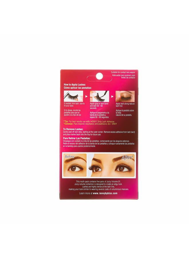 KISS I ENVY Multi Pack Eyelashes Juicy Volume 01 KPEM12  - Image 5