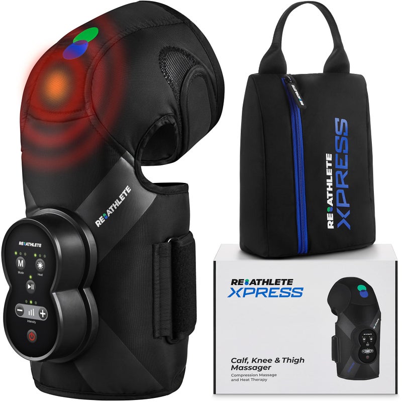 REATHLETE Xpress Knee Massager for Pain Relief Leg Massager with Heat Compression