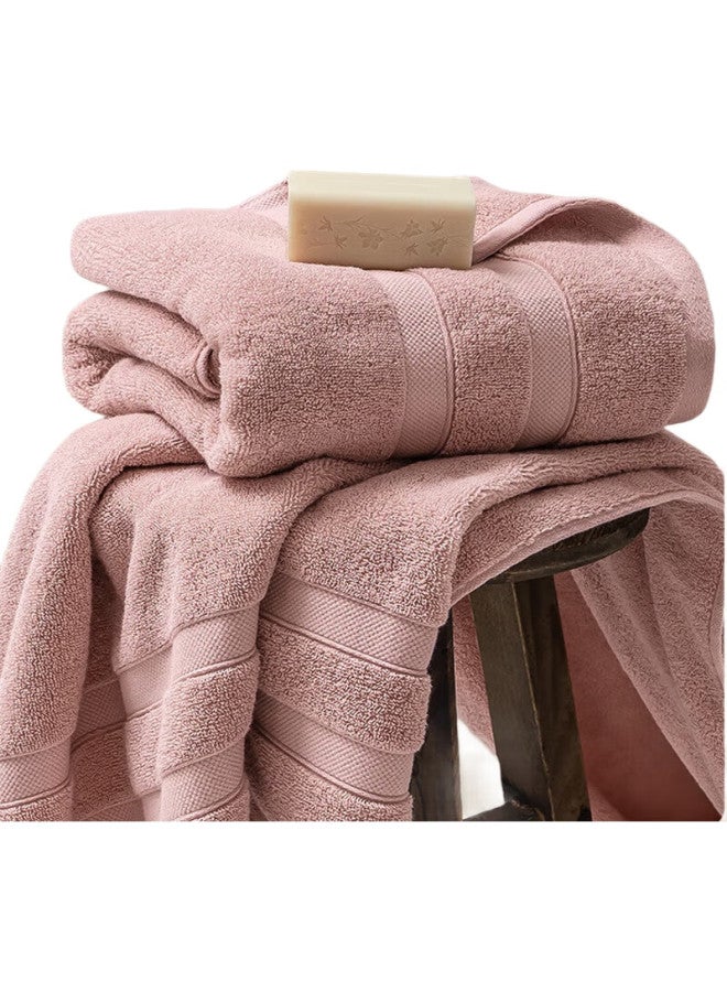JD.com Jd Jingzao 400G Extra Soft Pure Cotton Cp Bath Towel, Class A Extra Large And Thick Absorbent Unisex Large Bath Towel, Pink - Image 1