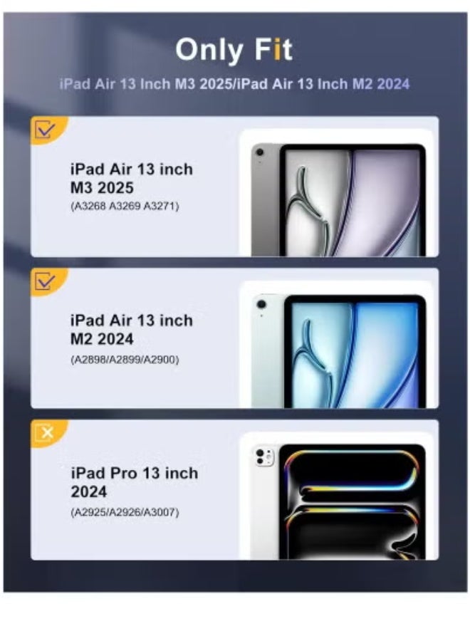 TIGER Case for New iPad Air 13-inch M3/M2 (2025/2024) – Slim Lightweight Stand Cover with Built-in Pencil Holder, Auto Wake/Sleep & Clear Transparent Back | Durable & Stylish Green Protective Case | Precise Fit for iPad Air 13” | Ideal for Work, Study & Travel - Image 3