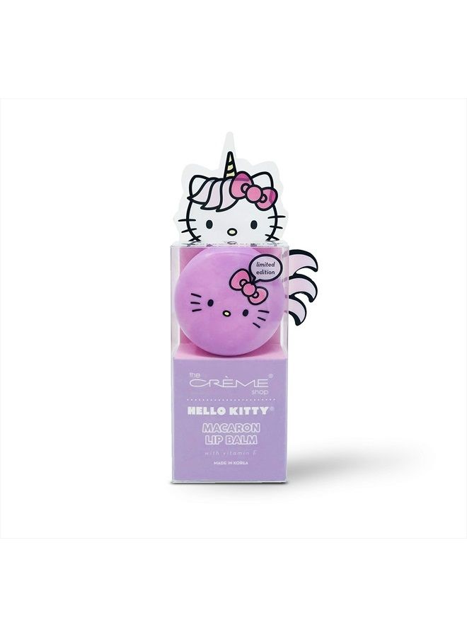 The Crème Shop مرطب شفاه سانريو هيلو كيتي ماكرون (هيلو كيتي يونيكورن قوس قزح شربات) كوري لطيف معطر محمول في الجيب مهدئ متقدم لا غنى عنه أثناء التنقل - Image 1
