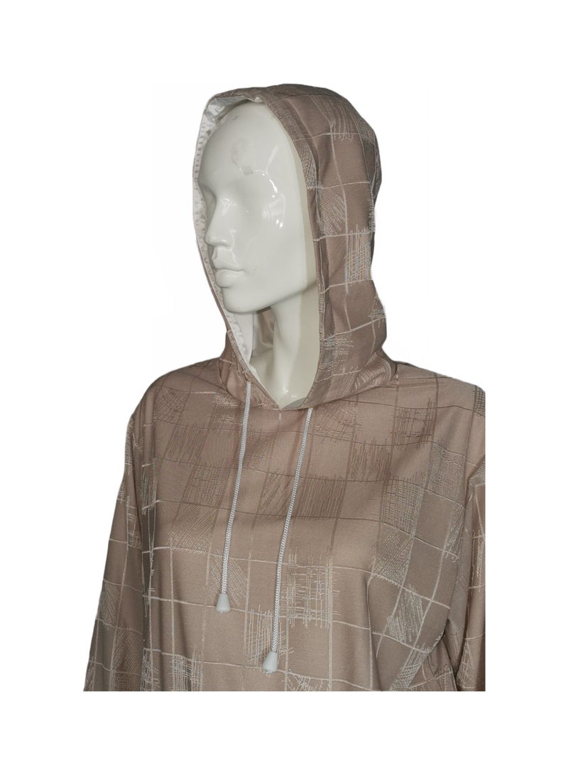 Sana'a Kayum Champagne Jacquard Textured Hoodie And Track Set  - Image 3
