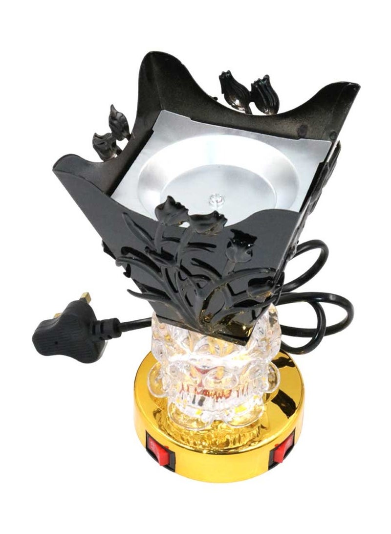 Bakhoor BoSidin Electric Incense Burner - Floral Crystal Base Oud Burner with Dual Switch Control - Stylish Mabkhara for Home, Office & Gift Use - Image 2