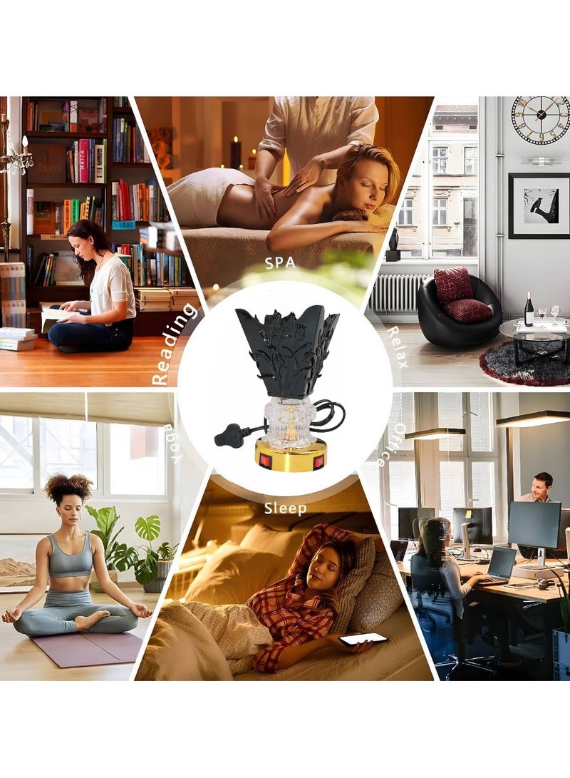 Bakhoor BoSidin Electric Incense Burner - Floral Crystal Base Oud Burner with Dual Switch Control - Stylish Mabkhara for Home, Office & Gift Use - Image 4