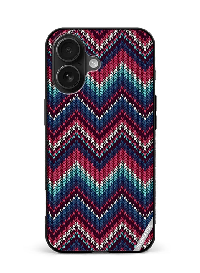 VR CREATIVE Protective Case Cover For Apple iPhone 16 Plus Weaved Pattern Design Multicolour