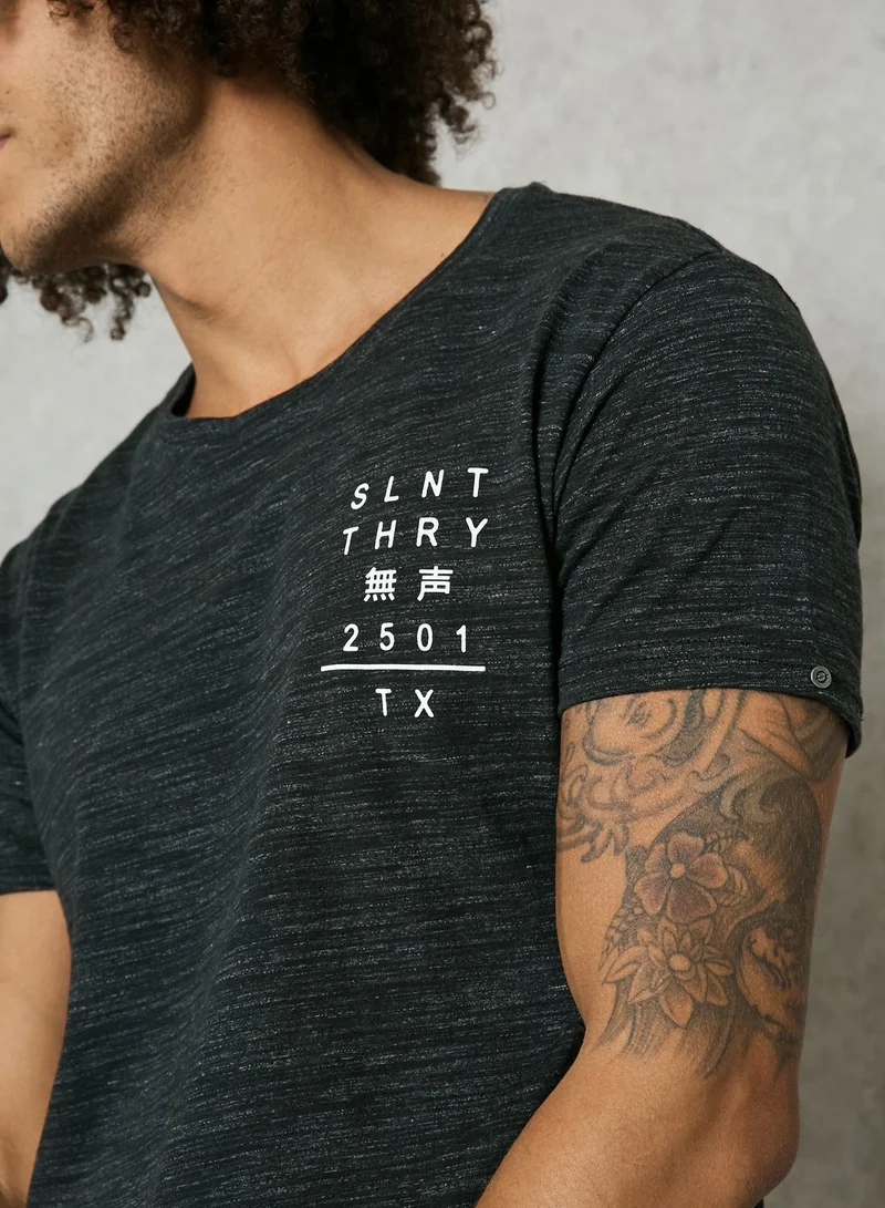 SILENT THEORY Dystopian Printed T-Shirt