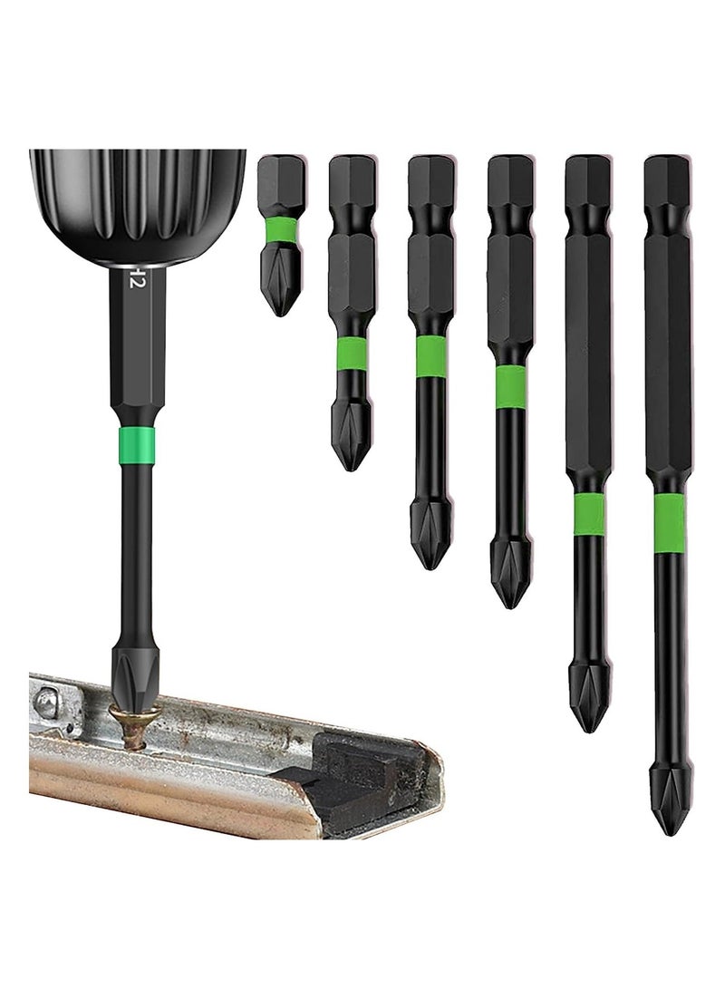 6 Pcs Magnetic Screwdriver Bit Sets Non Slip Magnetic Drill Bits for Rope Drills Cordless Drills Hand Screwdrivers Electric Drills Air Drills Mechanical Equipment  - Image 1