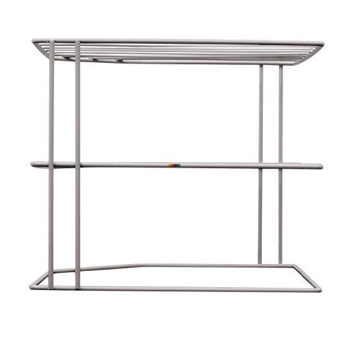 Livzing 3-Tier Kitchen Steel Corner Shelf Dish Rack countertop Stand -Plate/Tray/Pan/Pot Storage Organiser for Home Kitchen Pantry Cabinet (White), Metal - Image 4