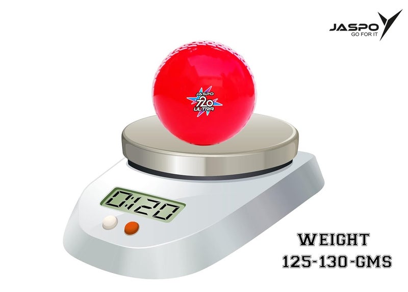 jaspo T-20 Ultra Practice Cricket Ball/Wind Balls (125-130 GMS) for - Indoor & Outdoor Street & Beach Cricket (RED) - Image 5