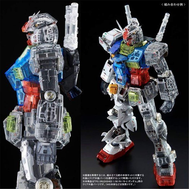 BANDAI SPIRITS مجموعة قطع الجسم الشفافة 1/60 PG Unleashed من Bandai Spirits لـ RX-78-2 غاندام، غير متضمن جسم MS - Image 2
